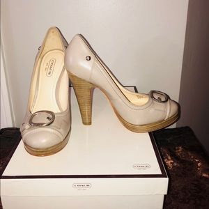 COACH leather high heels